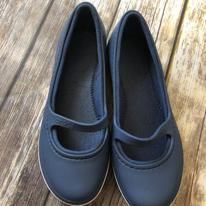 Women's Crocs Blue Slip On Shoes Size 9